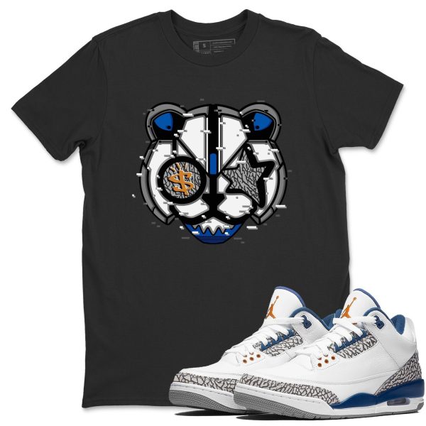 Digital Cat Face Unisex Crew Neck Sneaker Matching Tee Shirt To Match AJ3 Wizards Jezsport.com