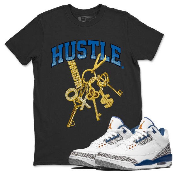 Gold Hustle Unisex Crew Neck Sneaker Matching Tee Shirt To Match AJ3 Wizards Jezsport.com