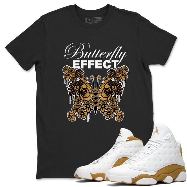 Butterfly Effect Unisex Crew Neck Sneaker Matching Tee Shirt To Match 13s Wheat Jezsport.com