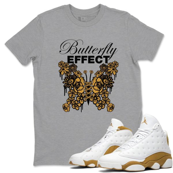 Butterfly Effect Unisex Crew Neck Sneaker Matching Tee Shirt To Match 13s Wheat Jezsport.com