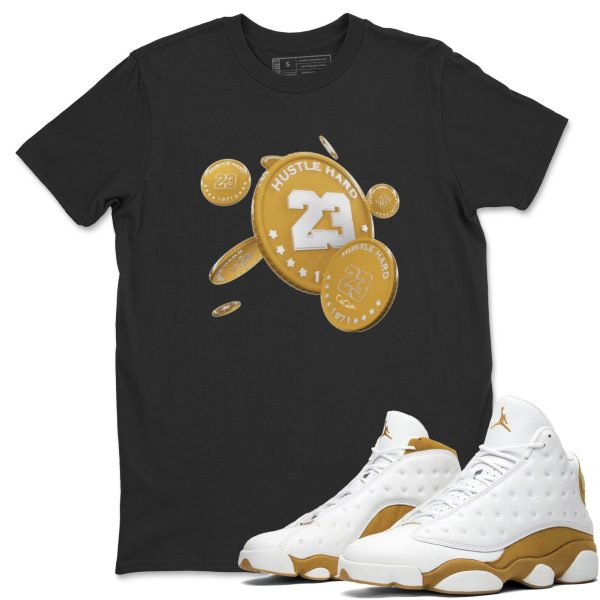 Coin Drop Unisex Crew Neck Sneaker Matching Tee Shirt To Match 13s Wheat Jezsport.com