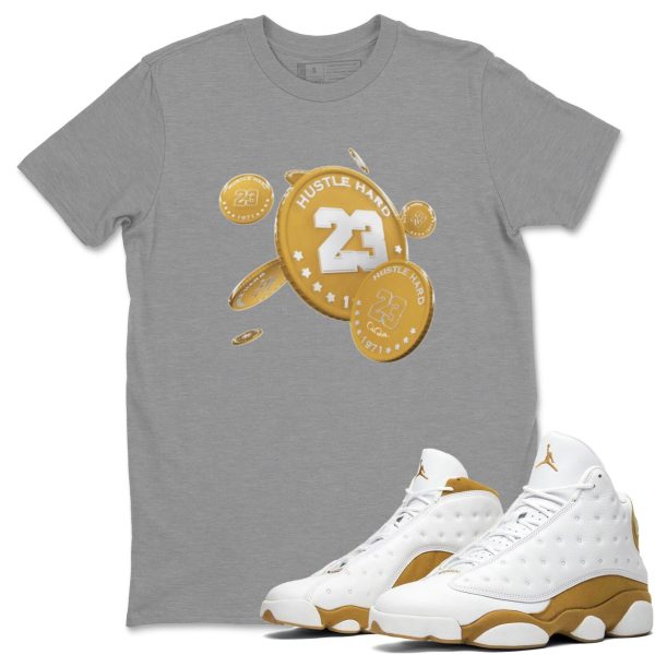 Coin Drop Unisex Crew Neck Sneaker Matching Tee Shirt To Match 13s Wheat Jezsport.com