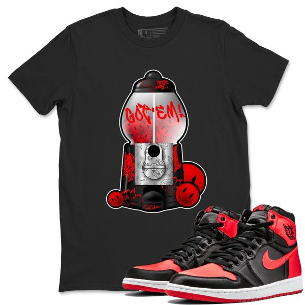 Gumball Machine Unisex Short Sleeve Crew Neck Sneaker Tee To Match 1s Satin Bred Jezsport.com