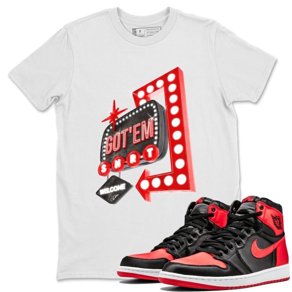 Retro Neon Sign Unisex Short Sleeve Crew Neck Sneaker Tee To Match 1s Satin Bred Jezsport.com