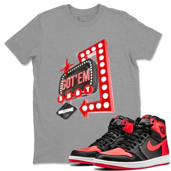 Retro Neon Sign Unisex Short Sleeve Crew Neck Sneaker Tee To Match 1s Satin Bred Jezsport.com