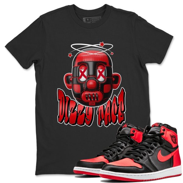 Dizzy Face Unisex Short Sleeve Crew Neck Sneaker Tee To Match 1s Satin Bred Jezsport.com