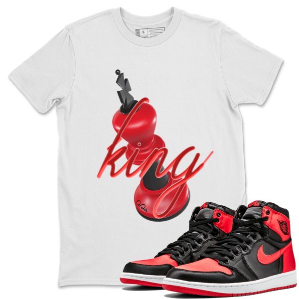 3D King Unisex Short Sleeve Crew Neck Sneaker Tee To Match 1s Satin Bred Jezsport.com