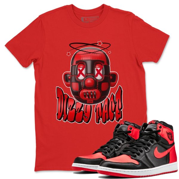 Dizzy Face Unisex Short Sleeve Crew Neck Sneaker Tee To Match 1s Satin Bred Jezsport.com