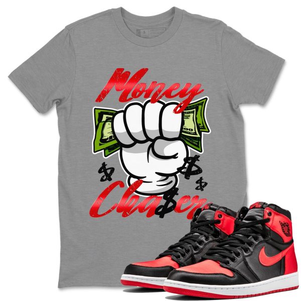 Money Chaser Unisex Short Sleeve Crew Neck Sneaker Tee To Match 1s Satin Bred Jezsport.com