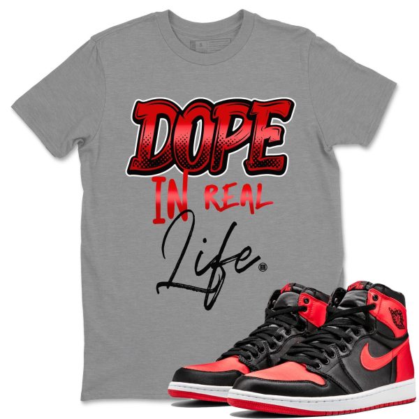 Dope In Real Life Unisex Short Sleeve Crew Neck Sneaker Tee To Match 1s Satin Bred Jezsport.com