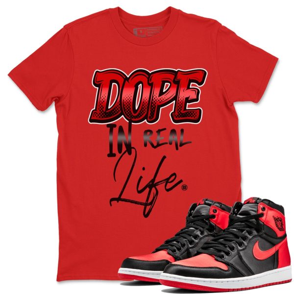 Dope In Real Life Unisex Short Sleeve Crew Neck Sneaker Tee To Match 1s Satin Bred Jezsport.com