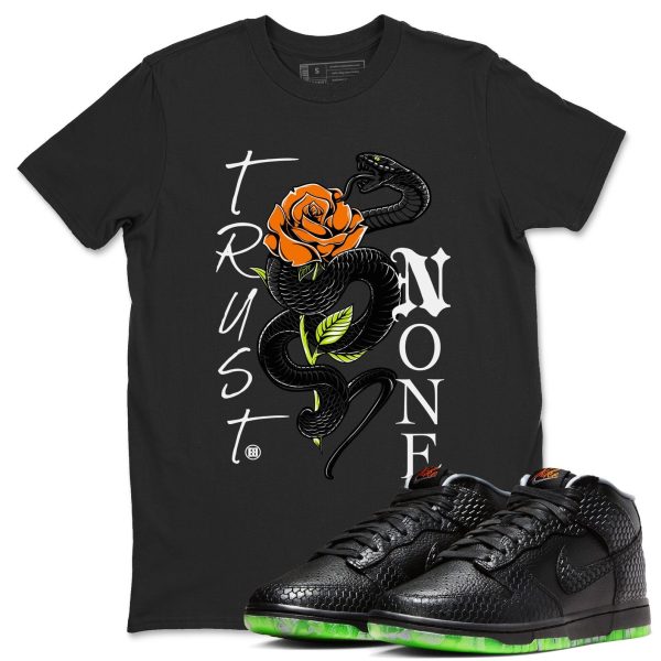 Trust None Special Halloween Costume Short Sleeve Sneaker Tee Match To Match Dunks Mid Halloween Jezsport.com