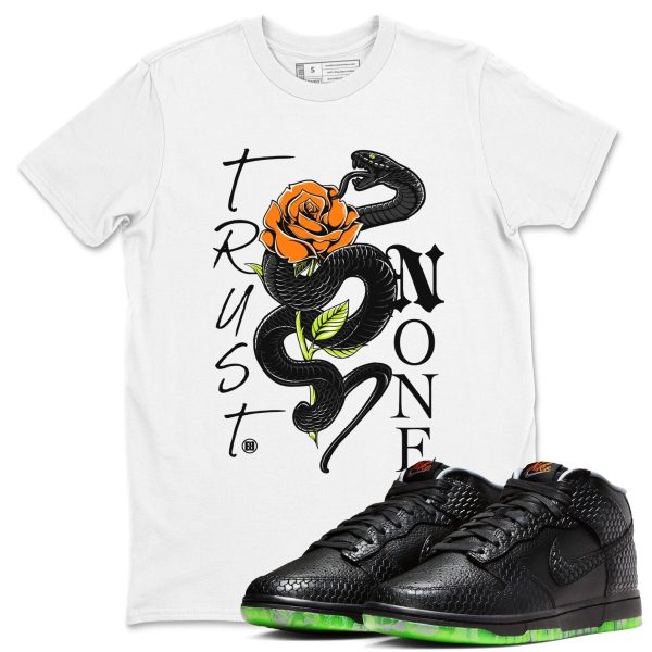 Trust None Special Halloween Costume Short Sleeve Sneaker Tee Match To Match Dunks Mid Halloween Jezsport.com