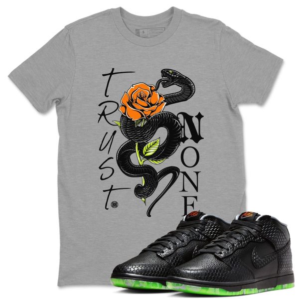 Trust None Special Halloween Costume Short Sleeve Sneaker Tee Match To Match Dunks Mid Halloween Jezsport.com