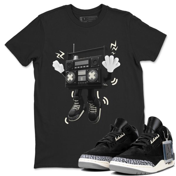 90s Radio Boy Unisex Crew Neck Short Sleeve Sneaker Tee - Shirt To Match 3s Off Noir Jezsport.com