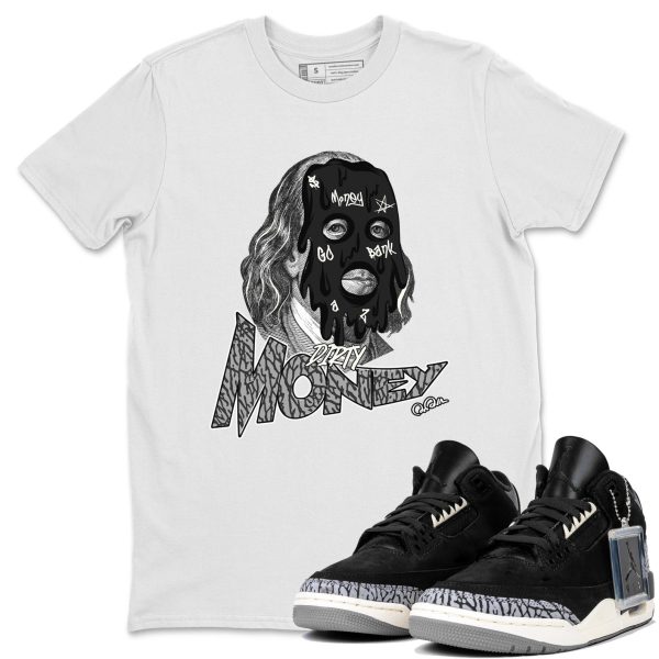 Dirty Money Unisex Crew Neck Short Sleeve Sneaker Tee Sneaker Tee - Casual Unisex Cotton Sneaker T-Shirt To Match Shirt To Match 3s Off Noir Jezsport.com