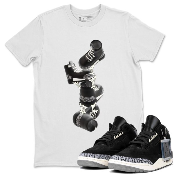 Gum Stuck On Shoes Unisex Crew Neck Short Sleeve Sneaker Tee - Shirt To Match 3s Off Noir Jezsport.com