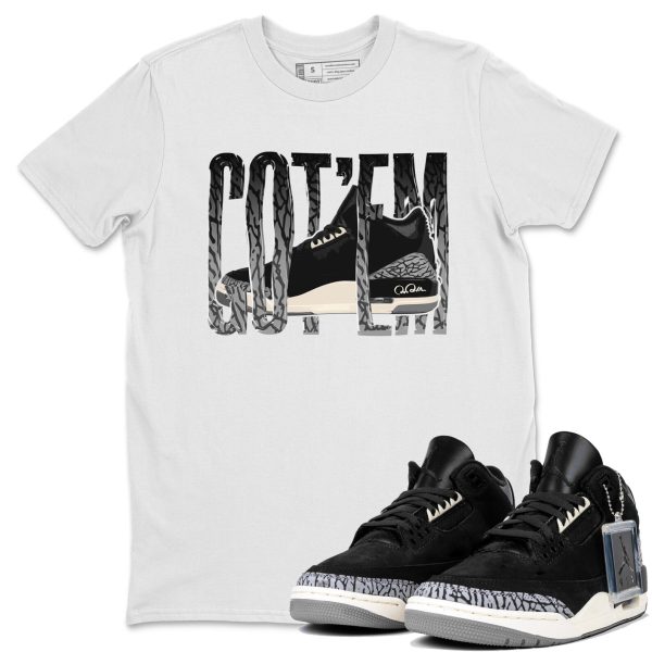 Wiggling Gotem Unisex Crew Neck Short Sleeve Sneaker Tee - Shirt To Match 3s Off Noir Jezsport.com