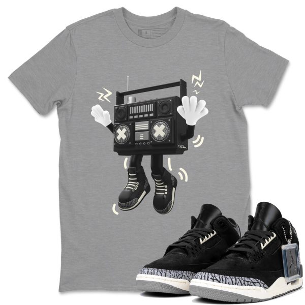 90s Radio Boy Unisex Crew Neck Short Sleeve Sneaker Tee - Shirt To Match 3s Off Noir Jezsport.com