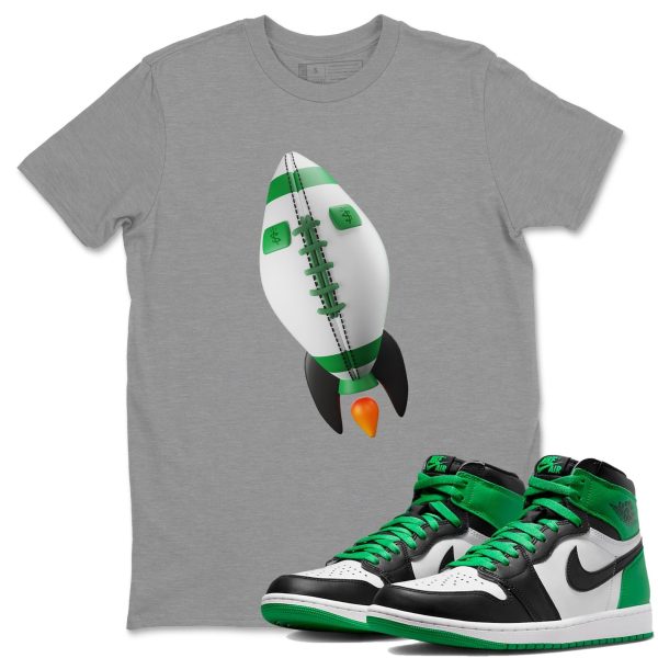 Rugby Rocket Design Shirt - Unisex Streetwear Lucky Green T-Shirts To Match 1s Celtics Jezsport.com