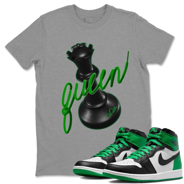 3D Queen Lucky Green T-Shirt - Unisex Cotton Sneaker Matching Shirts To Match 1s Celtics Jezsport.com