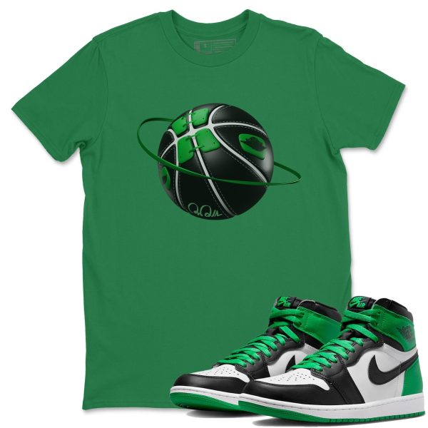 Basketball Planet Lucky Green T-Shirt - Unisex Cotton Sneaker Matching Shirts To Match 1s Celtics Jezsport.com