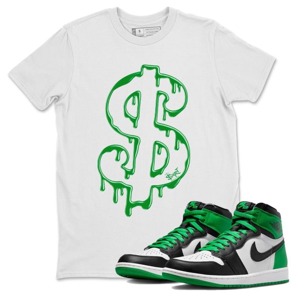 Dripping Dollar Lucky Green T-Shirt - Unisex Cotton Sneaker Matching Shirts To Match 1s Celtics Jezsport.com