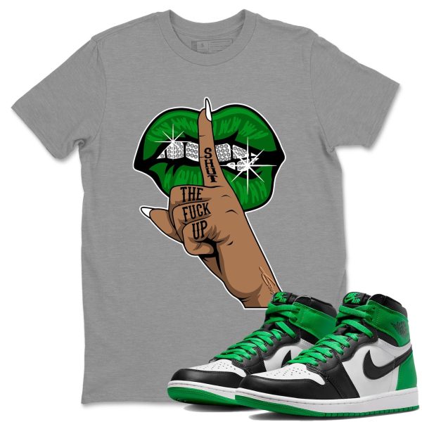 Lips Hand Lucky Green T-Shirt - Unisex Cotton Sneaker Matching Shirts To Match 1s Celtics Jezsport.com