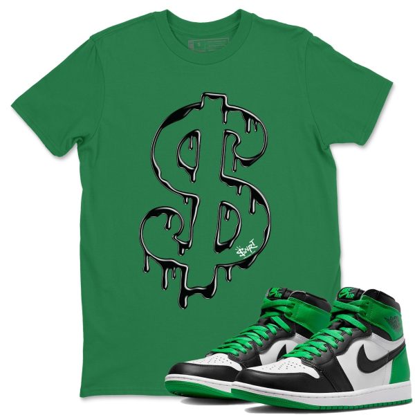 Dripping Dollar Lucky Green T-Shirt - Unisex Cotton Sneaker Matching Shirts To Match 1s Celtics Jezsport.com