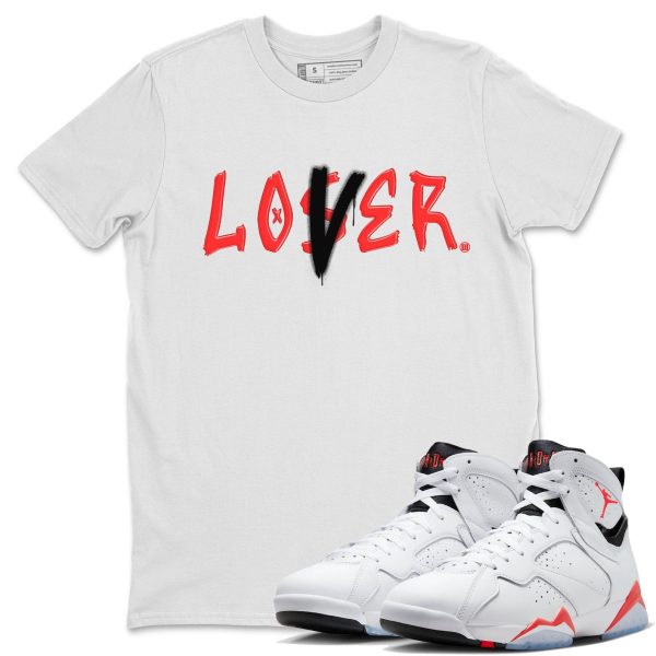 Loser Lover Sneaker Tee - Casual Unisex Cotton Sneaker T-Shirt To Match AJ7 White Infrared Jezsport.com