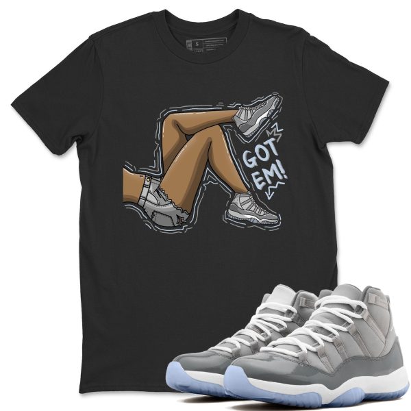 Got Em Legs Unisex Short Sleeve Sneaker Tee - Shirt To Match 11s Retro Cool Grey Jezsport.com