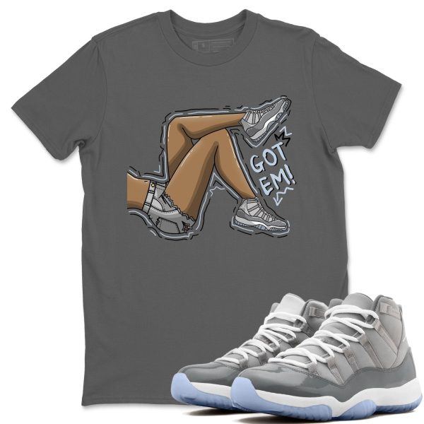 Got Em Legs Unisex Short Sleeve Sneaker Tee - Shirt To Match 11s Retro Cool Grey Jezsport.com