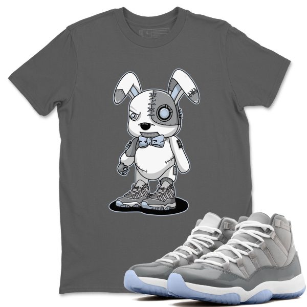 Cyborg Bunny Unisex Short Sleeve Sneaker Tee - Shirt To Match 11s Retro Cool Grey Jezsport.com