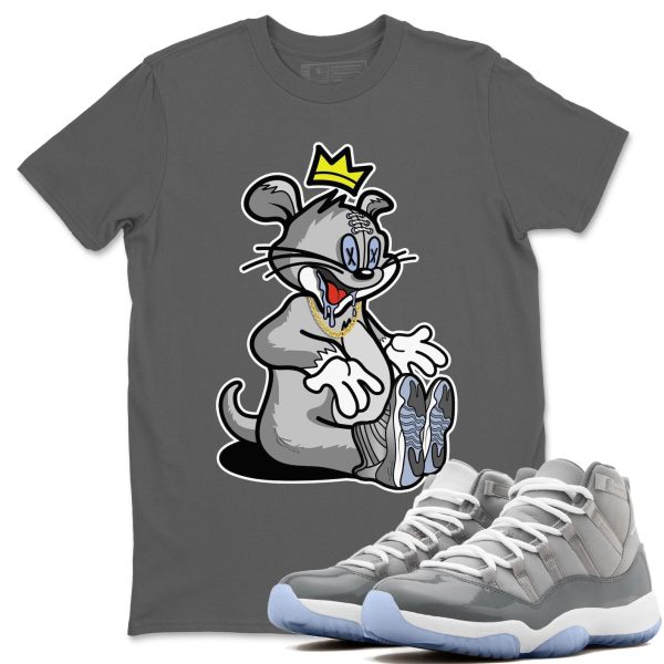 Hungry Cat Unisex Short Sleeve Sneaker Tee - Shirt To Match 11s Retro Cool Grey Jezsport.com