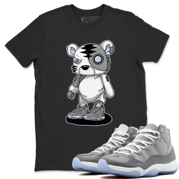 Cyborg Tiger Unisex Short Sleeve Sneaker Tee - Shirt To Match 11s Retro Cool Grey Jezsport.com