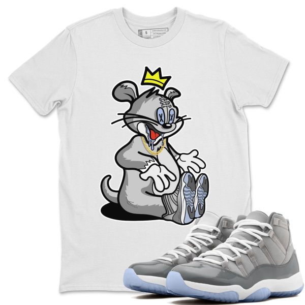 Hungry Cat Unisex Short Sleeve Sneaker Tee - Shirt To Match 11s Retro Cool Grey Jezsport.com