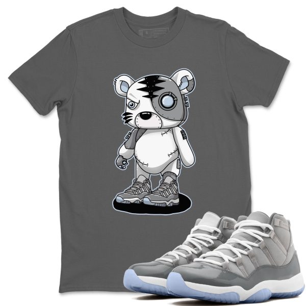 Cyborg Tiger Unisex Short Sleeve Sneaker Tee - Shirt To Match 11s Retro Cool Grey Jezsport.com