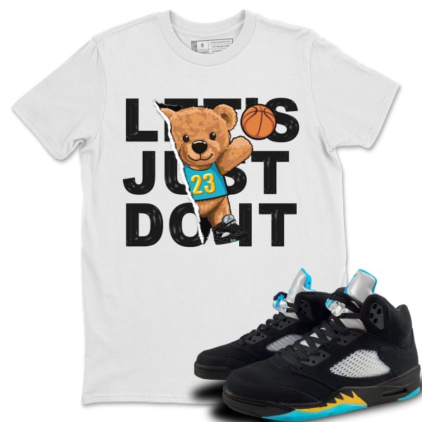 Rip Out Bear Unisex Short Sleeve Sneaker Tee - Shirt To Match 5s Retro Aqua Jezsport.com