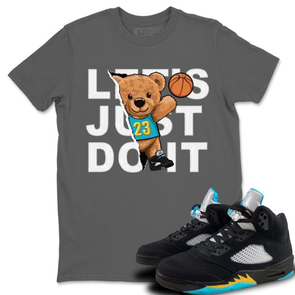 Rip Out Bear Unisex Short Sleeve Sneaker Tee - Shirt To Match 5s Retro Aqua Jezsport.com