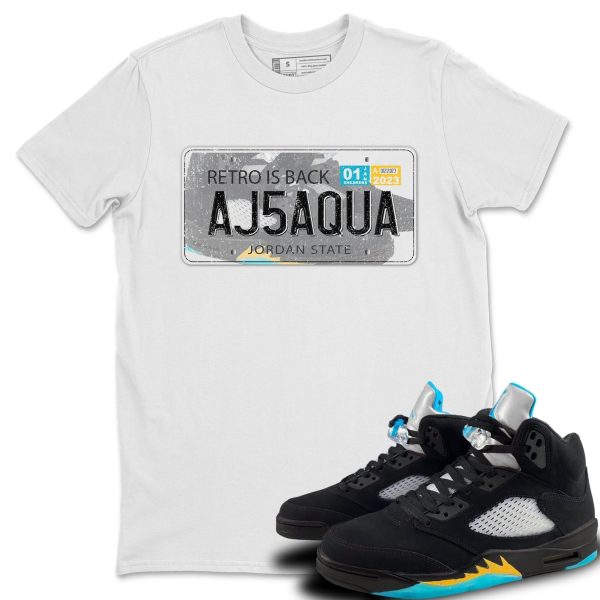 Sneaker Plate Unisex Short Sleeve Sneaker Tee - Shirt To Match 5s Retro Aqua Jezsport.com