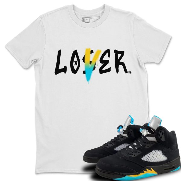 Loser Lover Unisex Short Sleeve Sneaker Tee - Shirt To Match 5s Retro Aqua Jezsport.com