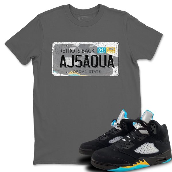 Sneaker Plate Unisex Short Sleeve Sneaker Tee - Shirt To Match 5s Retro Aqua Jezsport.com