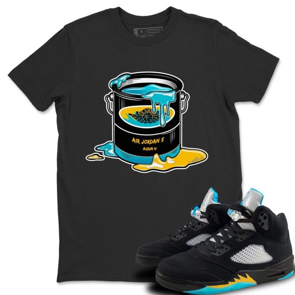 Bucket Unisex Short Sleeve Sneaker Tee - Shirt To Match 5s Retro Aqua Jezsport.com