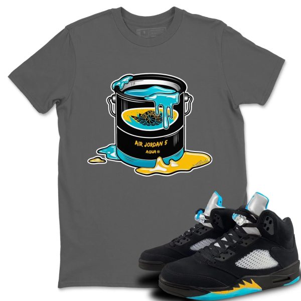 Bucket Unisex Short Sleeve Sneaker Tee - Shirt To Match 5s Retro Aqua Jezsport.com