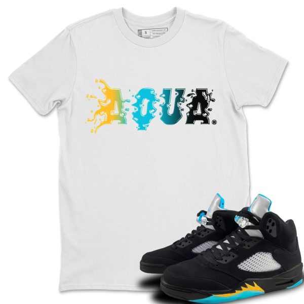 Aqua Unisex Short Sleeve Sneaker Tee - Shirt To Match 5s Retro Aqua Jezsport.com