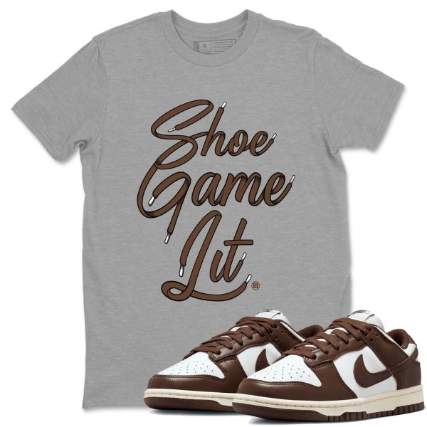 Shoe Game Lit Shoe Lace Sneaker Tee - Casual Unisex Cotton Sneaker T-Shirt To Match Dunks Cacao Wow Jezsport.com