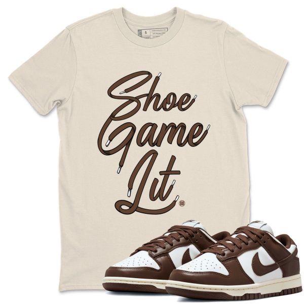 Shoe Game Lit Shoe Lace Sneaker Tee - Casual Unisex Cotton Sneaker T-Shirt To Match Dunks Cacao Wow Jezsport.com