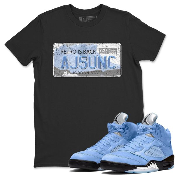 Sneaker Plate Sneaker Tee - Casual Unisex Cotton Sneaker T-Shirt To Match 5s Retro UNC Jezsport.com