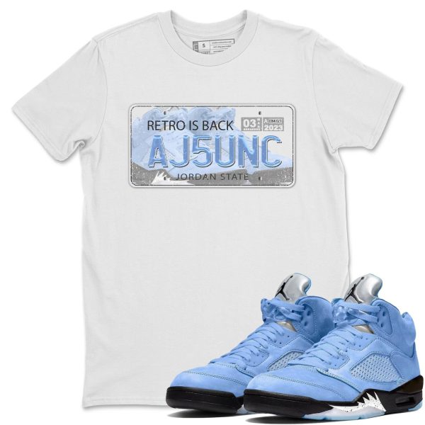 Sneaker Plate Sneaker Tee - Casual Unisex Cotton Sneaker T-Shirt To Match 5s Retro UNC Jezsport.com