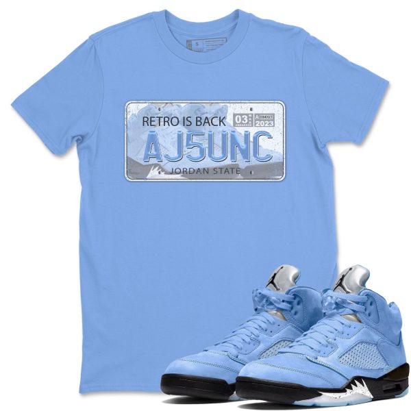 Sneaker Plate Sneaker Tee - Casual Unisex Cotton Sneaker T-Shirt To Match 5s Retro UNC Jezsport.com